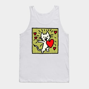 Funny Keith Haring, cats lover Tank Top